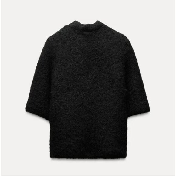 ZARA ORGANZA BOW KNIT TOP - Picture 3 of 4